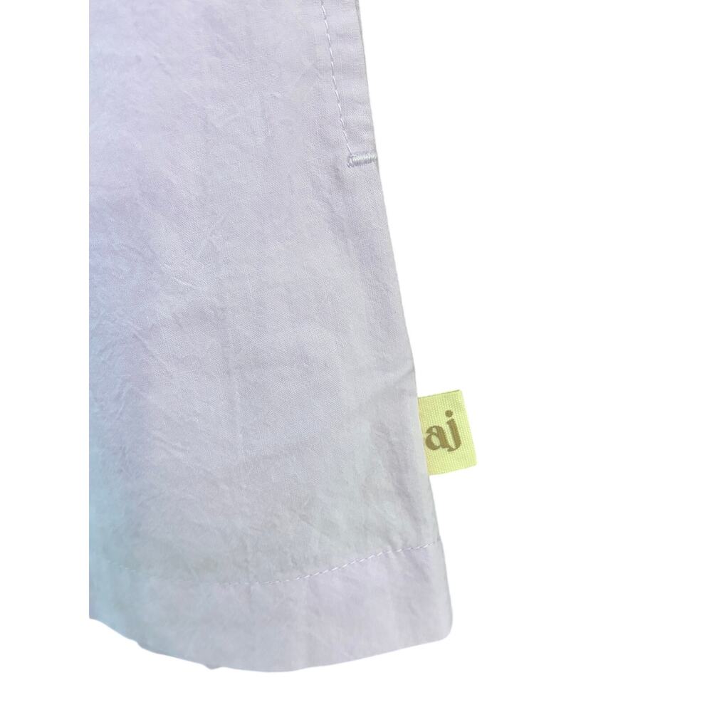 Araminta James Lilac Cotton Lounge Shorts XS Paperbag Waist Resort Pajama Summer - Picture 2 of 4